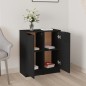 vidaXL Aparador de madera contrachapada negro 30x30x70 cm