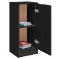 vidaXL Aparador de madera contrachapada negro 30x30x70 cm