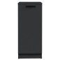 vidaXL Aparador de madera contrachapada negro 30x30x70 cm