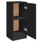 vidaXL Aparador de madera contrachapada negro 30x30x70 cm