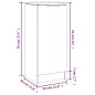 vidaXL Aparador de madera contrachapada negro 30x30x70 cm