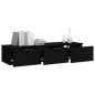 vidaXL Armario de pared madera contrachapada negro 102x30x20 cm