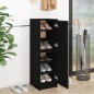 vidaXL Mueble zapatero madera contrachapada negro 30x35x100 cm vidaXL Mueble zapatero madera contrachapada negro 30x35x100 cm