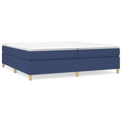 vidaXL Estructura de cama box spring tela azul 200x200 cm