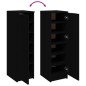 vidaXL Mueble zapatero madera contrachapada negro 30x35x100 cm vidaXL Mueble zapatero madera contrachapada negro 30x35x100 cm