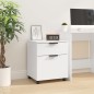 vidaXL Archivador con ruedas madera contrachapada blanco 45x38x54 cm vidaXL Archivador con ruedas madera contrachapada blanco 45x38x54 cm