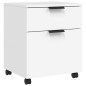 vidaXL Archivador con ruedas madera contrachapada blanco 45x38x54 cm vidaXL Archivador con ruedas madera contrachapada blanco 45x38x54 cm