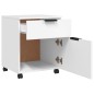 vidaXL Archivador con ruedas madera contrachapada blanco 45x38x54 cm vidaXL Archivador con ruedas madera contrachapada blanco 45x38x54 cm
