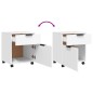 vidaXL Archivador con ruedas madera contrachapada blanco 45x38x54 cm vidaXL Archivador con ruedas madera contrachapada blanco 45x38x54 cm