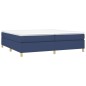 vidaXL Estructura de cama box spring tela azul 200x200 cm