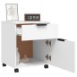 vidaXL Archivador con ruedas madera contrachapada blanco 45x38x54 cm vidaXL Archivador con ruedas madera contrachapada blanco 45x38x54 cm
