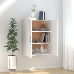 vidaXL Armario colgante de madera contrachapada blanco 69,5x34x90 cm
