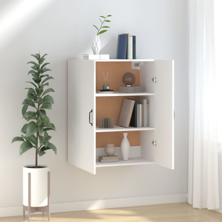 vidaXL Armario colgante de madera contrachapada blanco 69,5x34x90 cm