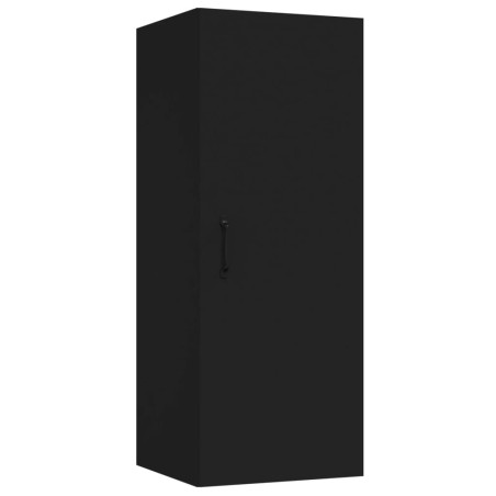 vidaXL Armario de pared madera contrachapada negro 34,5x34x90 cm