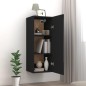 vidaXL Armario de pared madera contrachapada negro 34,5x34x90 cm