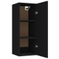 vidaXL Armario de pared madera contrachapada negro 34,5x34x90 cm