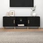 vidaXL Mueble para TV madera contrachapada negro 150x30x50 cm