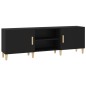 vidaXL Mueble para TV madera contrachapada negro 150x30x50 cm