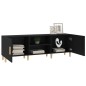 vidaXL Mueble para TV madera contrachapada negro 150x30x50 cm