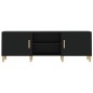 vidaXL Mueble para TV madera contrachapada negro 150x30x50 cm