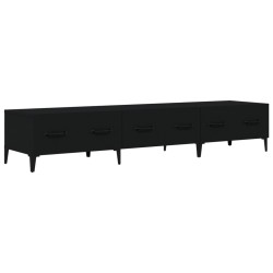 vidaXL Mueble de TV madera contrachapada negro 150x34,5x30 cm