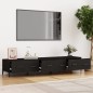 vidaXL Mueble de TV madera contrachapada negro 150x34,5x30 cm vidaXL Mueble de TV madera contrachapada negro 150x34,5x30 cm