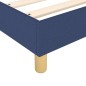 vidaXL Estructura de cama box spring tela azul 200x200 cm