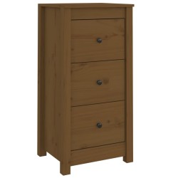 vidaXL Aparador de madera maciza de pino marrón miel 40x35x80 cm