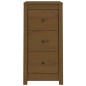 vidaXL Aparador de madera maciza de pino marrón miel 40x35x80 cm vidaXL Aparador de madera maciza de pino marrón miel 40x35x80 cm