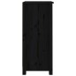 vidaXL Aparador de madera maciza de pino negro 40x35x80 cm