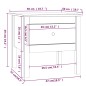 vidaXL Mesa auxiliar de madera maciza de pino gris 50x50x49 cm