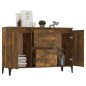 vidaXL Aparador madera contrachapada color roble ahumado 104x35x70 cm vidaXL Aparador madera contrachapada color roble ahumado 104x35x70 cm