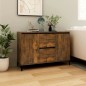 vidaXL Aparador madera contrachapada color roble ahumado 104x35x70 cm vidaXL Aparador madera contrachapada color roble ahumado 104x35x70 cm