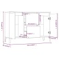 vidaXL Aparador madera contrachapada color roble ahumado 104x35x70 cm vidaXL Aparador madera contrachapada color roble ahumado 104x35x70 cm