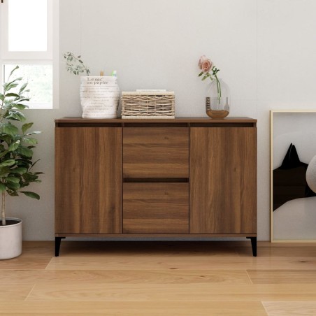 vidaXL Aparador de madera contrachapada roble marrón 104x35x70 cm