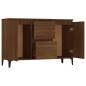 vidaXL Aparador de madera contrachapada roble marrón 104x35x70 cm vidaXL Aparador de madera contrachapada roble marrón 104x35x70 cm