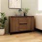 vidaXL Aparador de madera contrachapada roble marrón 104x35x70 cm vidaXL Aparador de madera contrachapada roble marrón 104x35x70 cm