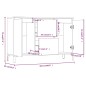 vidaXL Aparador de madera contrachapada roble marrón 104x35x70 cm vidaXL Aparador de madera contrachapada roble marrón 104x35x70 cm