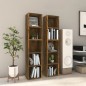 vidaXL Estantería para CD 2 uds madera roble ahumado 21x16x93,5 cm vidaXL Estantería para CD 2 uds madera roble ahumado 21x16x93,5 cm