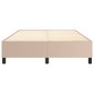 vidaXL Estructura cama box spring cuero sintético capuchino 140x200 cm vidaXL Estructura cama box spring cuero sintético capuchino 140x200 cm