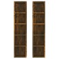 vidaXL Estantería para CD 2 uds madera roble ahumado 21x16x93,5 cm vidaXL Estantería para CD 2 uds madera roble ahumado 21x16x93,5 cm