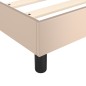 vidaXL Estructura cama box spring cuero sintético capuchino 140x200 cm vidaXL Estructura cama box spring cuero sintético capuchino 140x200 cm