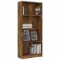 vidaXL Estantería 4 niveles madera color roble ahumado 60x24x142 cm vidaXL Estantería 4 niveles madera color roble ahumado 60x24x142 cm