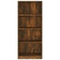 vidaXL Estantería 4 niveles madera color roble ahumado 60x24x142 cm vidaXL Estantería 4 niveles madera color roble ahumado 60x24x142 cm