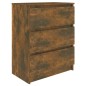 vidaXL Aparador madera contrachapada color roble ahumado 60x35x76 cm