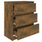 vidaXL Aparador madera contrachapada color roble ahumado 60x35x76 cm