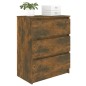 vidaXL Aparador madera contrachapada color roble ahumado 60x35x76 cm