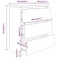 vidaXL Aparador madera contrachapada color roble ahumado 60x35x76 cm