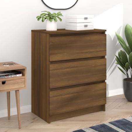 vidaXL Aparador de madera contrachapada roble marrón 60x35x76 cm