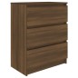 vidaXL Aparador de madera contrachapada roble marrón 60x35x76 cm vidaXL Aparador de madera contrachapada roble marrón 60x35x76 cm